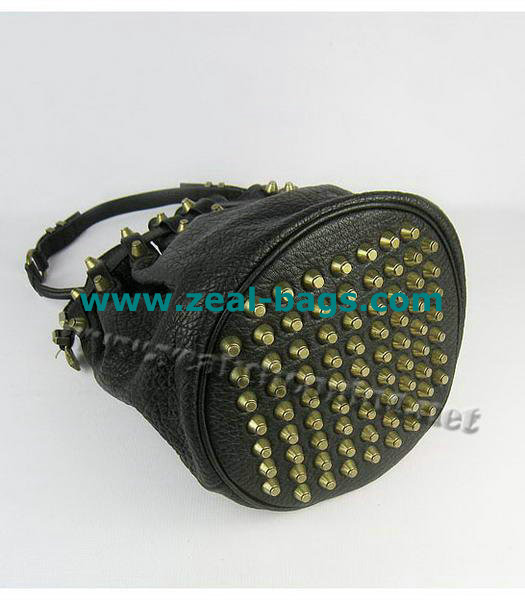 AAA Replica Alexander Wang Diego Studded Bag Black Lambskin with Golden Metal - Click Image to Close